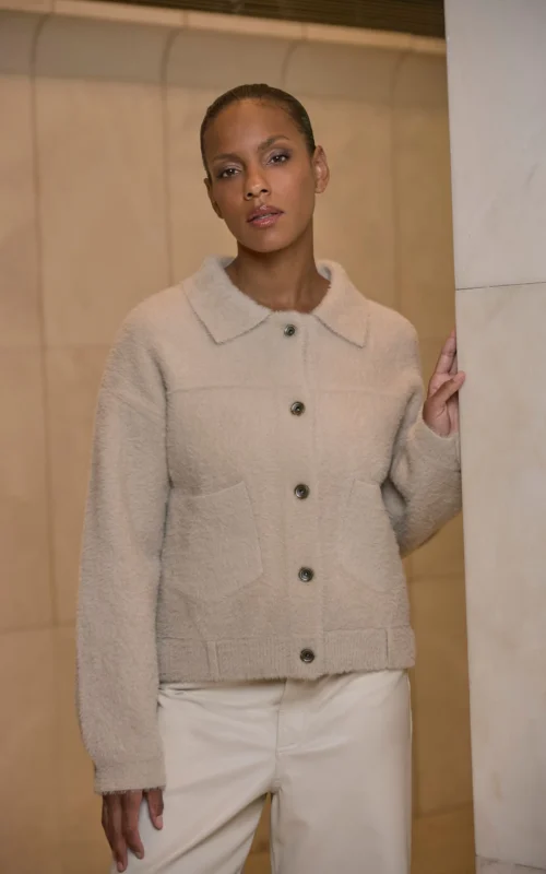 Rino & Pelle Bubbly Boxy Jacket Stone