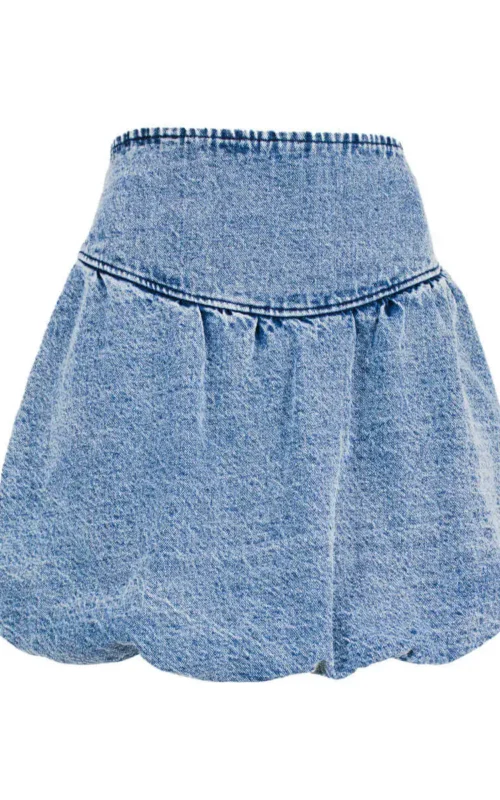 Balloon Skirt Denim