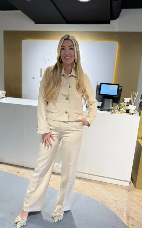 Unique Blazer Short Beige
