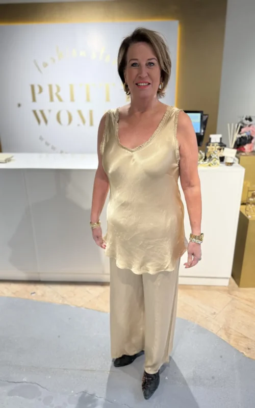 Viscose Topje Gold