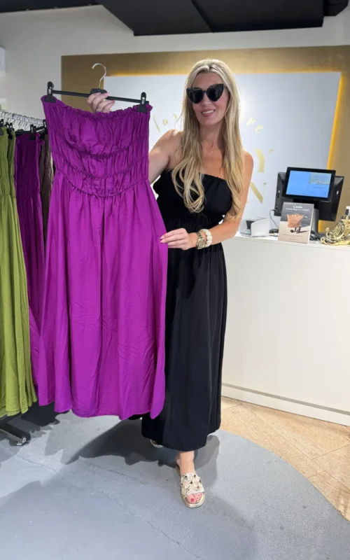 Strapless Sol Dress Cyclaam