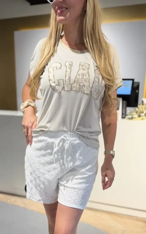 Boho Lace Short White