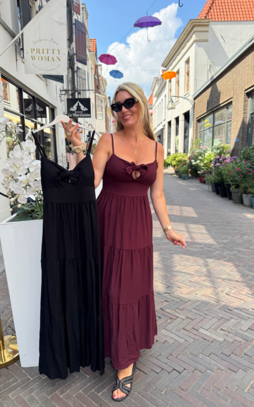 Bow on Top Dress Black