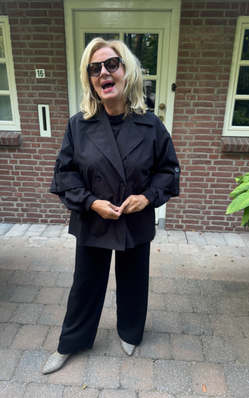 Short Sleeve Trenchcoat Black