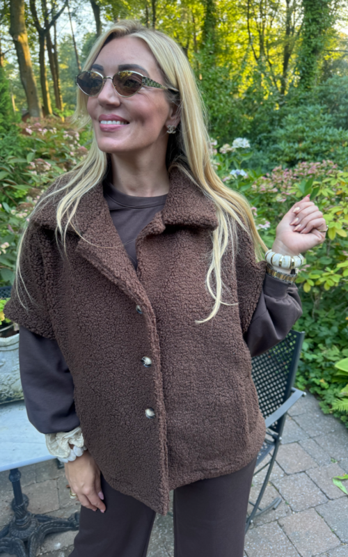Teddy Vest Brown