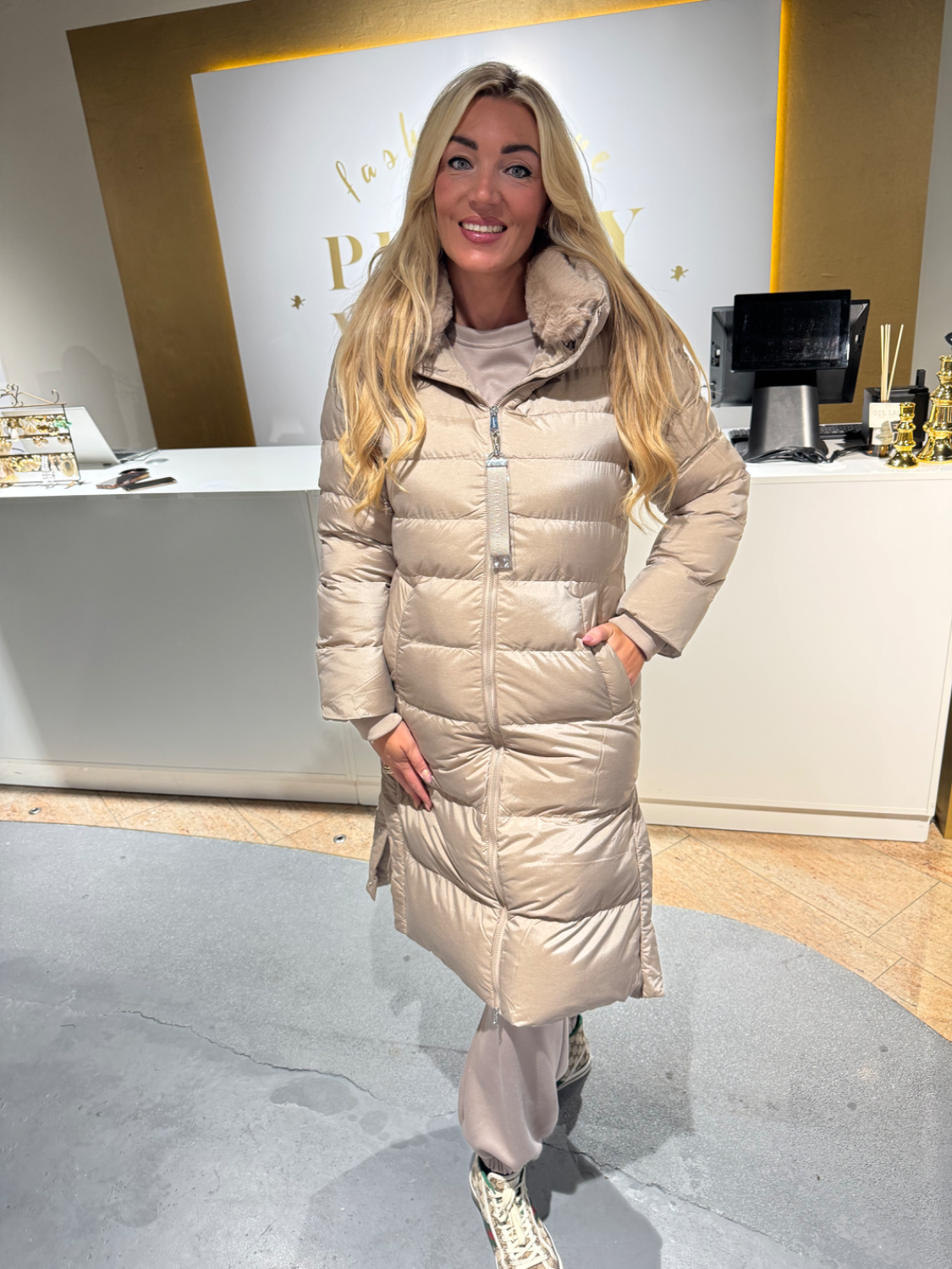 Rino & Pelle Hudson Padded Coat Mocha Latte