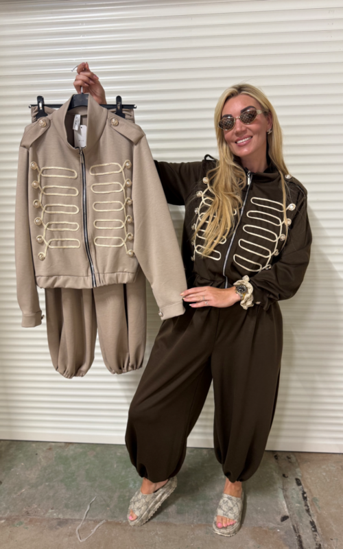 Military Chic 2-delige set Beige Taupe