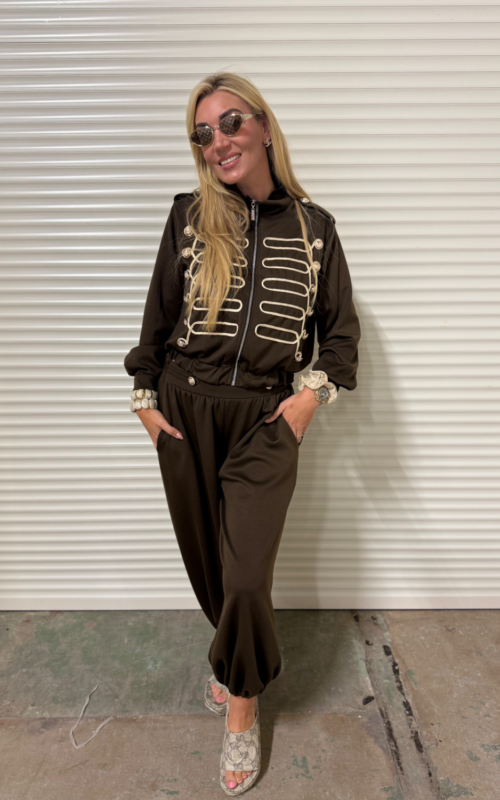 Military Chic 2-delige set Brown