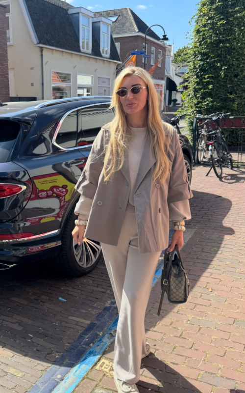 Short Sleeve Trenchcoat Taupe