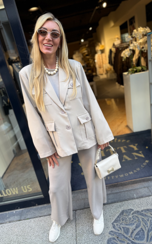 Pocket Blazer Beige