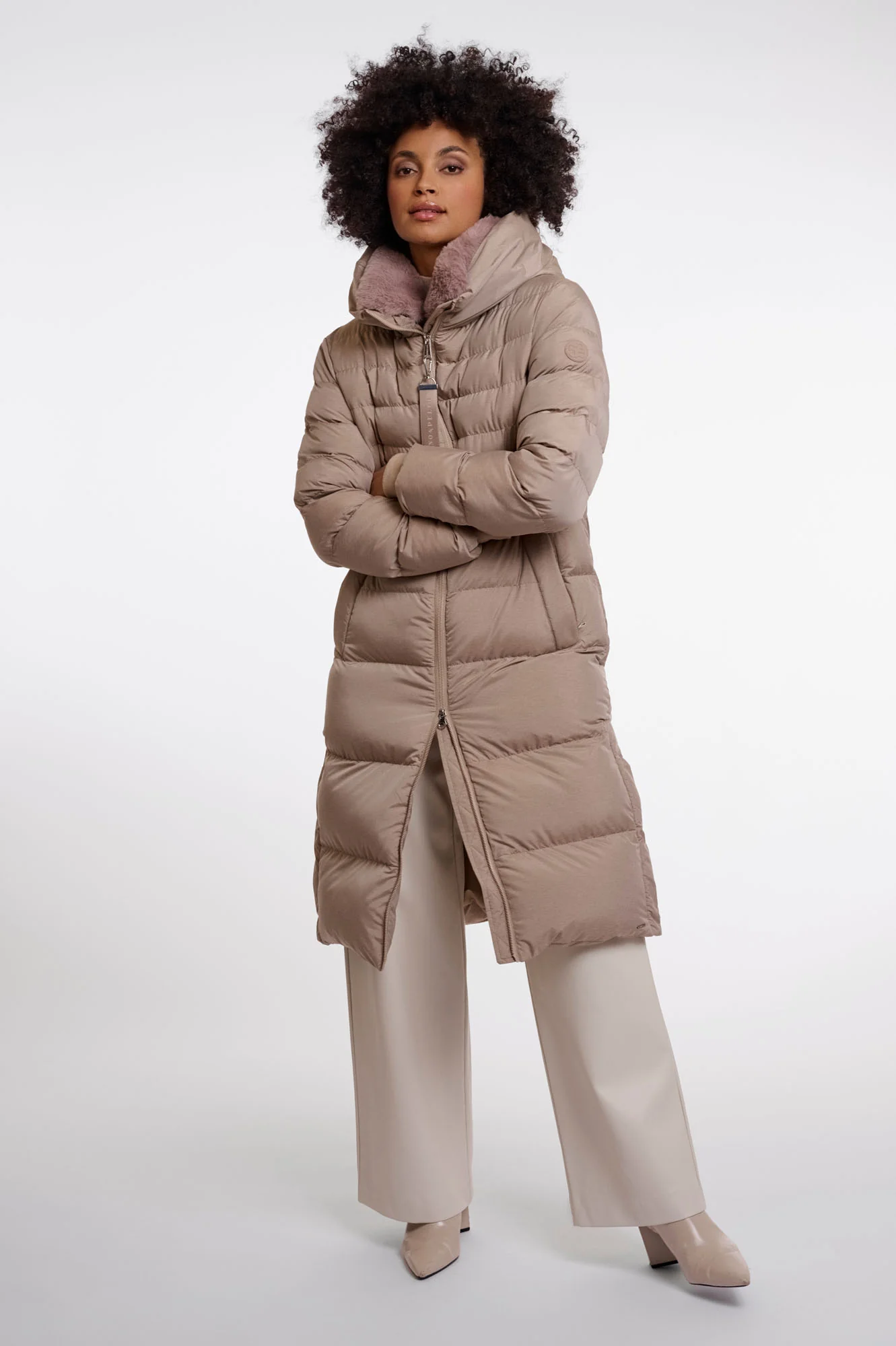 Rino & Pelle Hudson Padded Coat Mocha Latte - Afbeelding 3