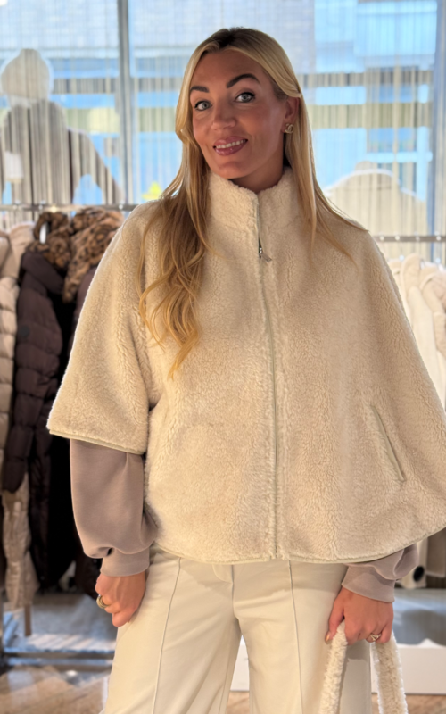 Rino & Pelle Rochelle Cape With Zipper Birch
