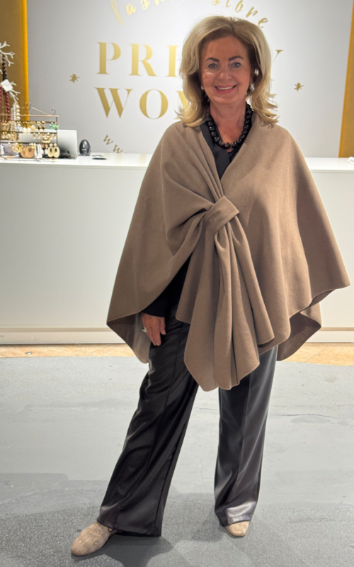 Omslagdoek Rina Taupe