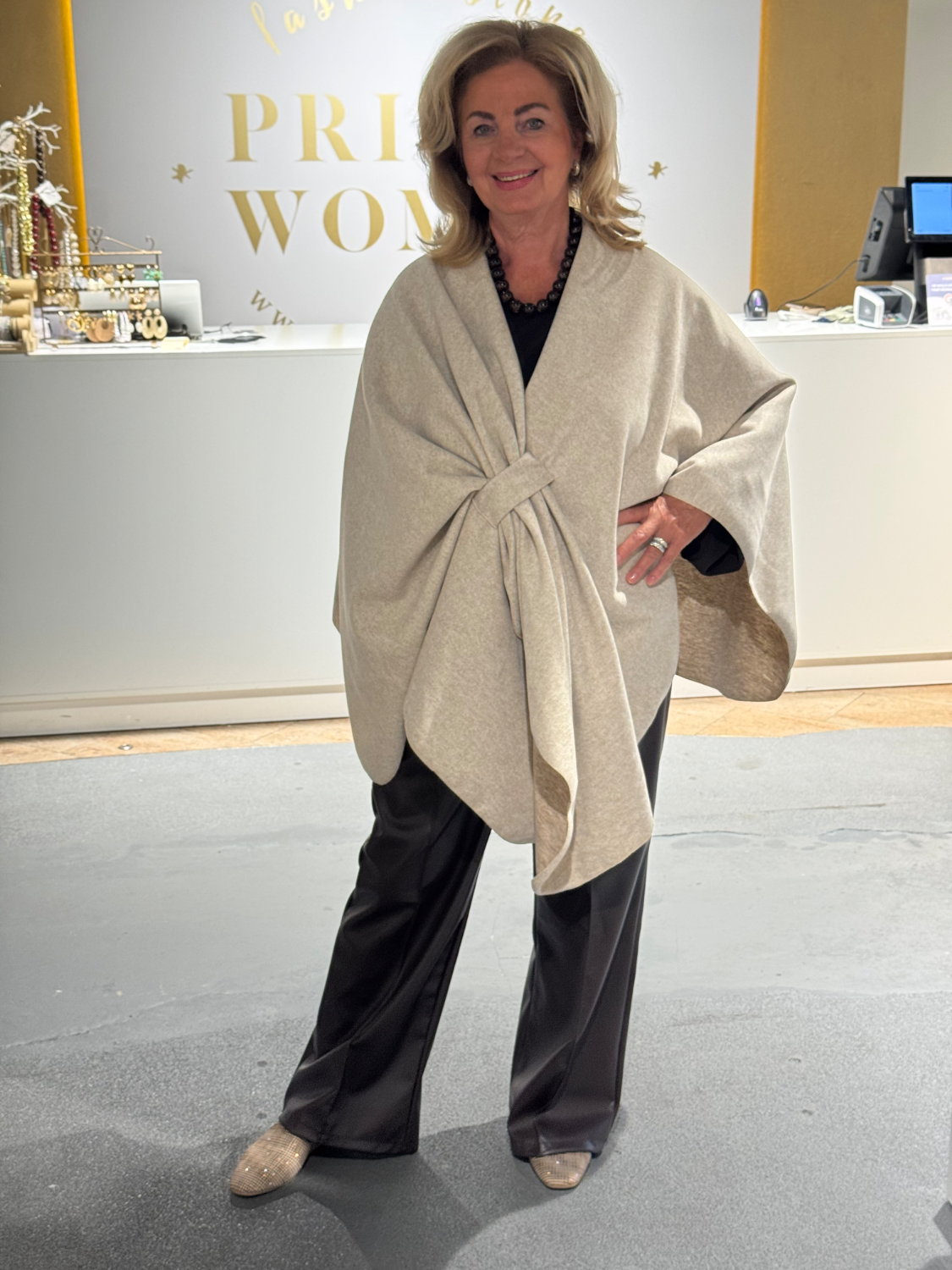 Omslagdoek Rina Beige - Afbeelding 2