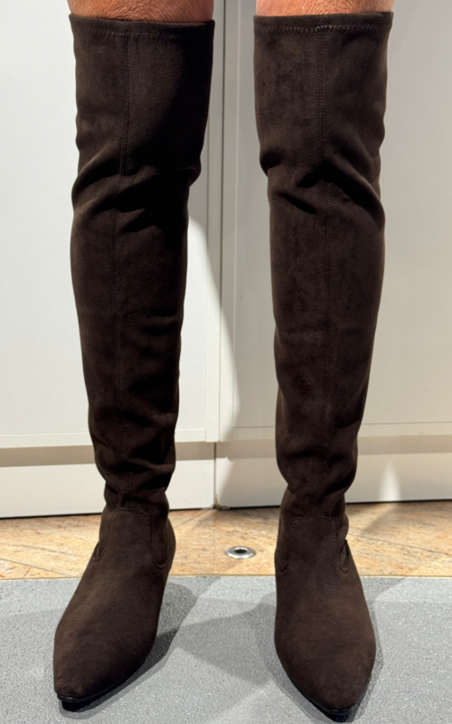 La Strada Overknee Laarsen Suedine DK Brown Micro