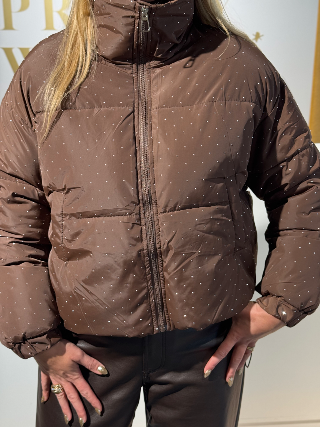 Glam Bomber Jacket Brown - Afbeelding 3