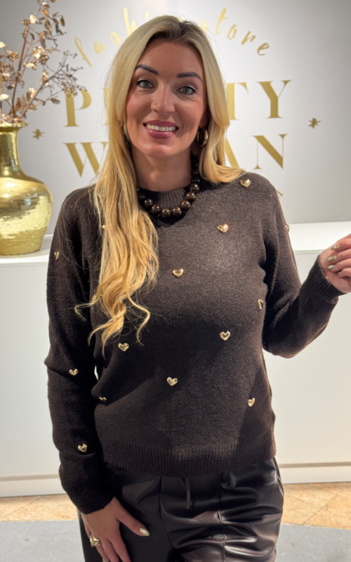 Sweetheart Sweater Brown