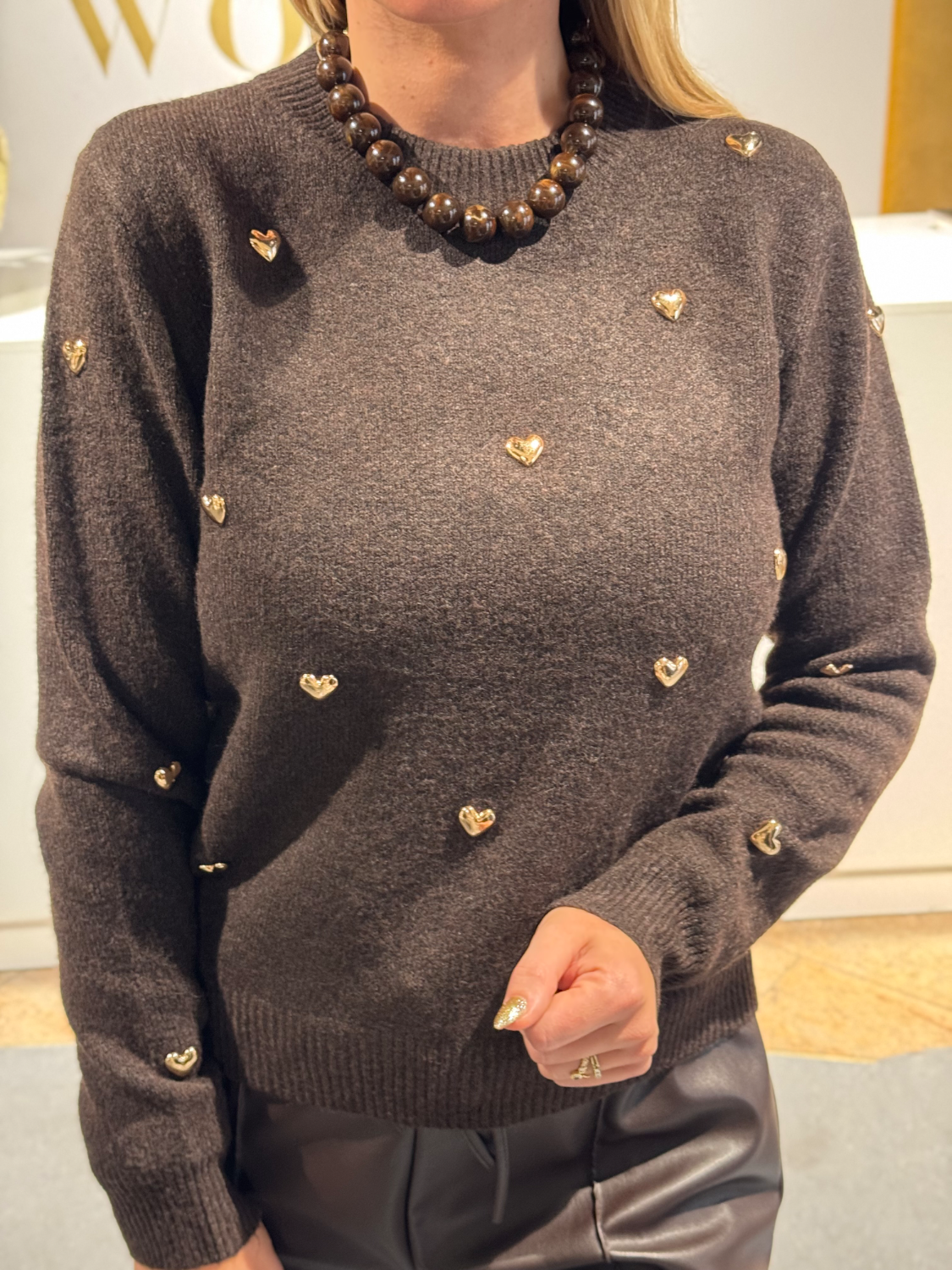 Sweetheart Sweater Brown - Afbeelding 3