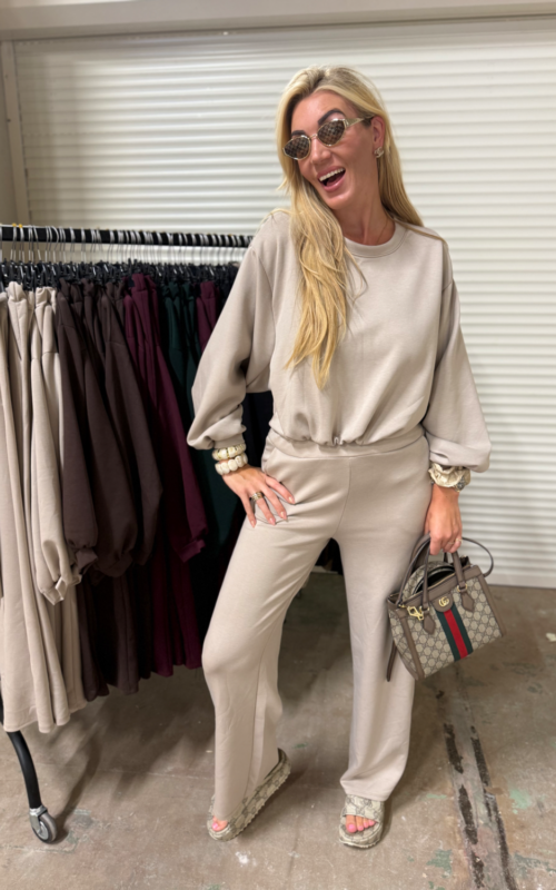 When You Love Fall Set Beige Taupe