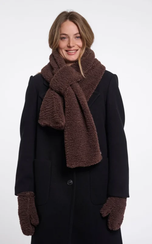 Rino & Pelle Scarf Asho Teddy Coffee Roast