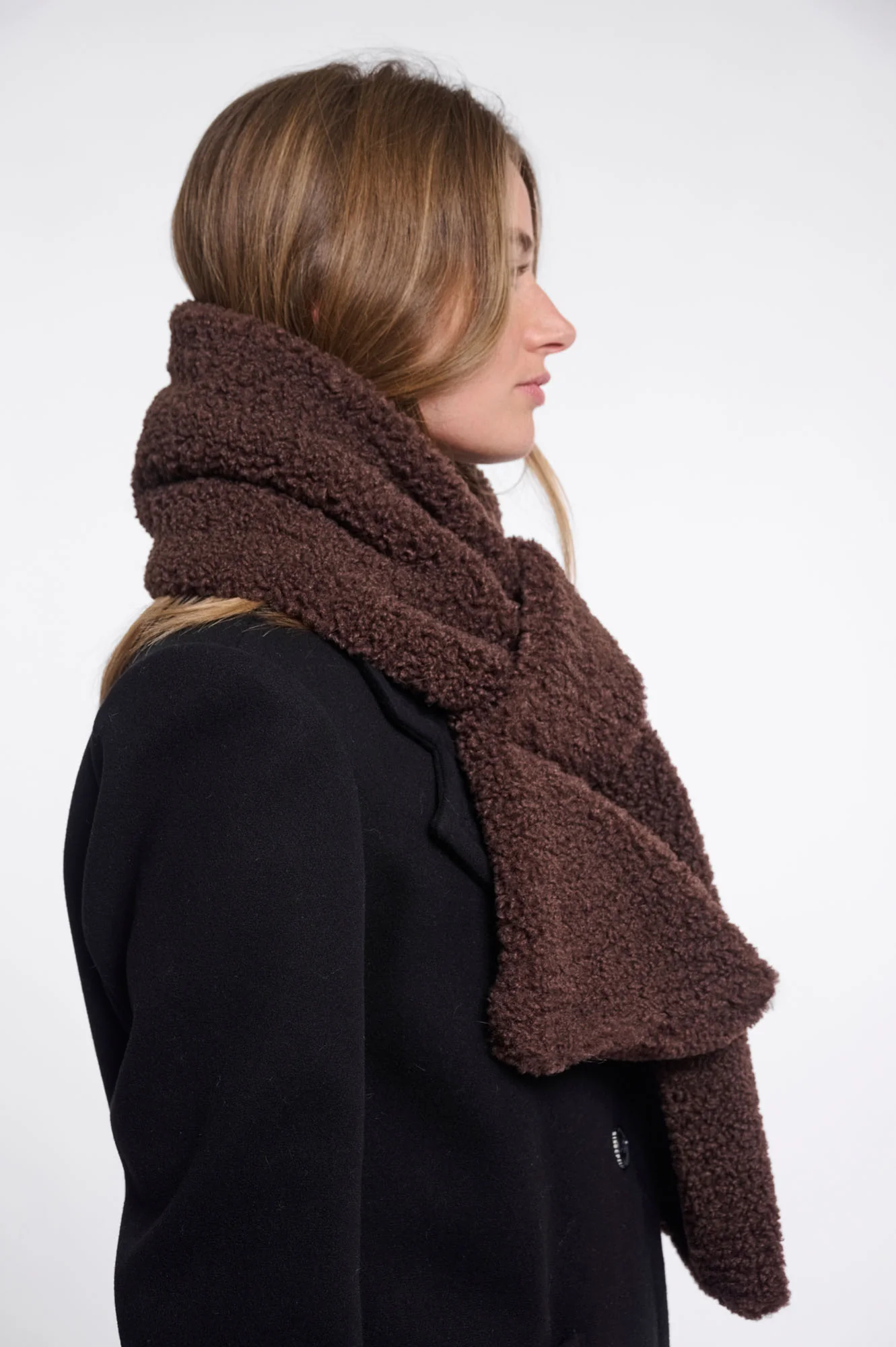 Rino & Pelle Scarf Asho Teddy Coffee Roast - Afbeelding 3