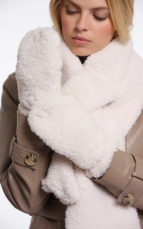 Rino & Pelle Gloves Aleida Teddy Birch
