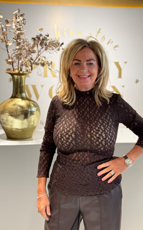 Vera Lace Top Brown