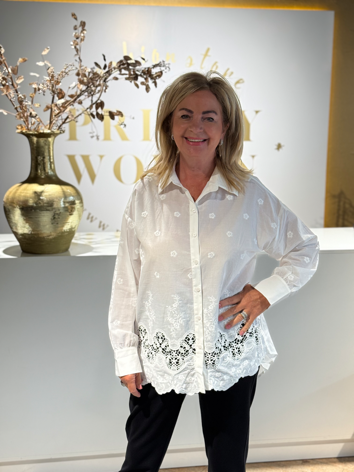 Aurelia Long Lace Blouse
