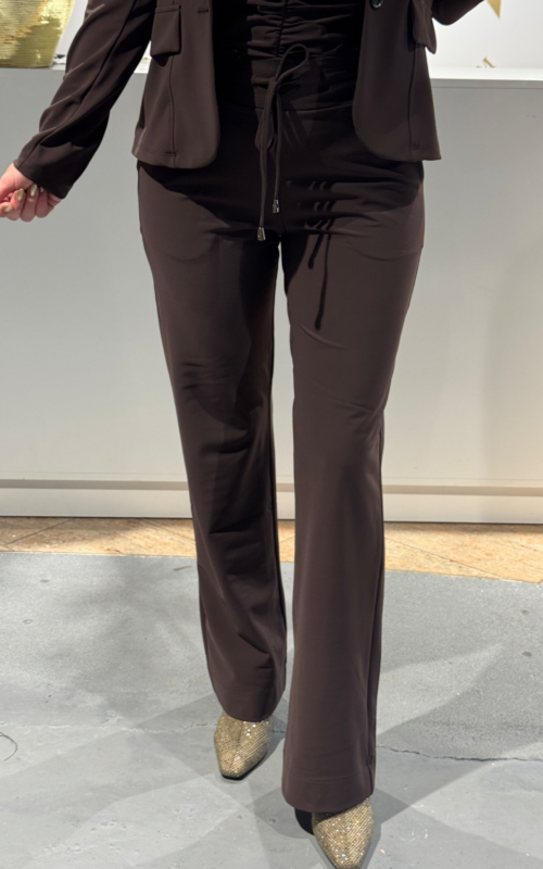 Mi Piace Trousers Straight 089 Bonded Espresso