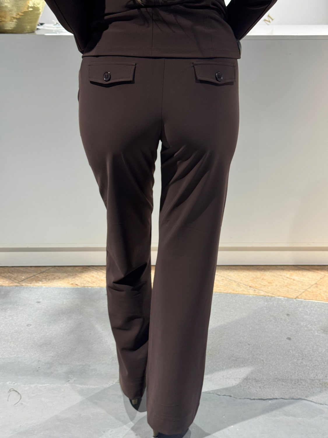 Mi Piace Trousers Straight 089 Bonded Espresso - Afbeelding 3