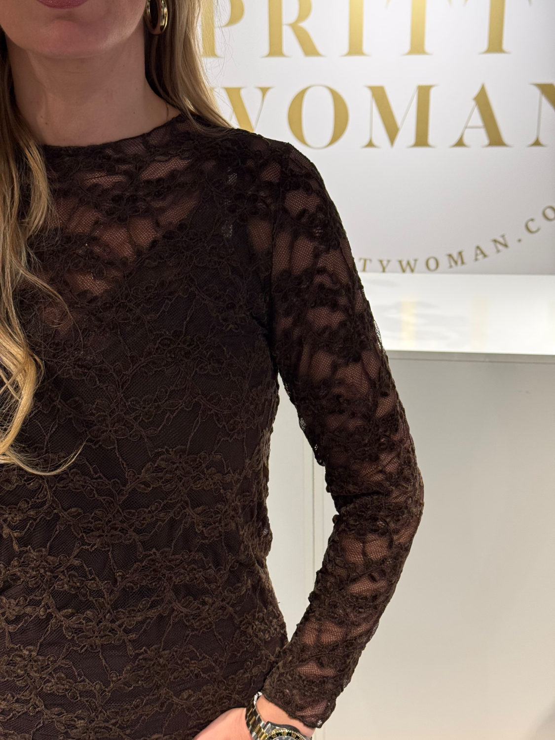 Lace Top Basic Laura Brown - Afbeelding 2