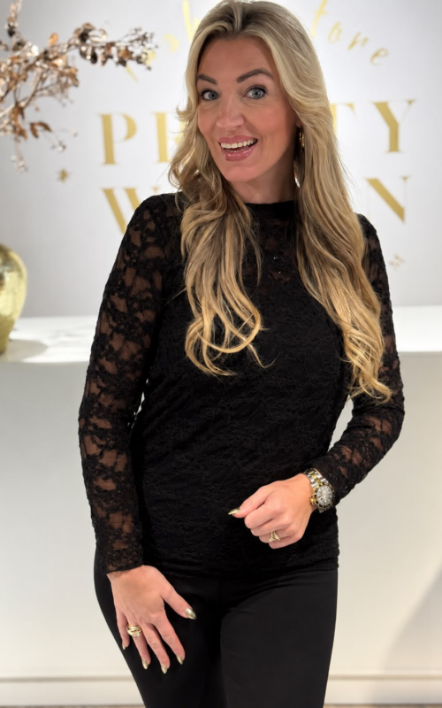 Lace Top Basic Laura Black